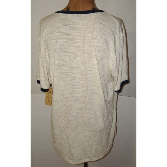 New Mens XL Pocket T Shirt NWT Organic Cotton Threads 4 Thought Blue USA White - Picture 2 of 2